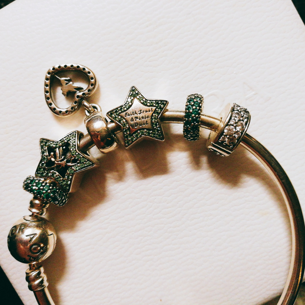 Athentic Pandora bracelet and charms set
